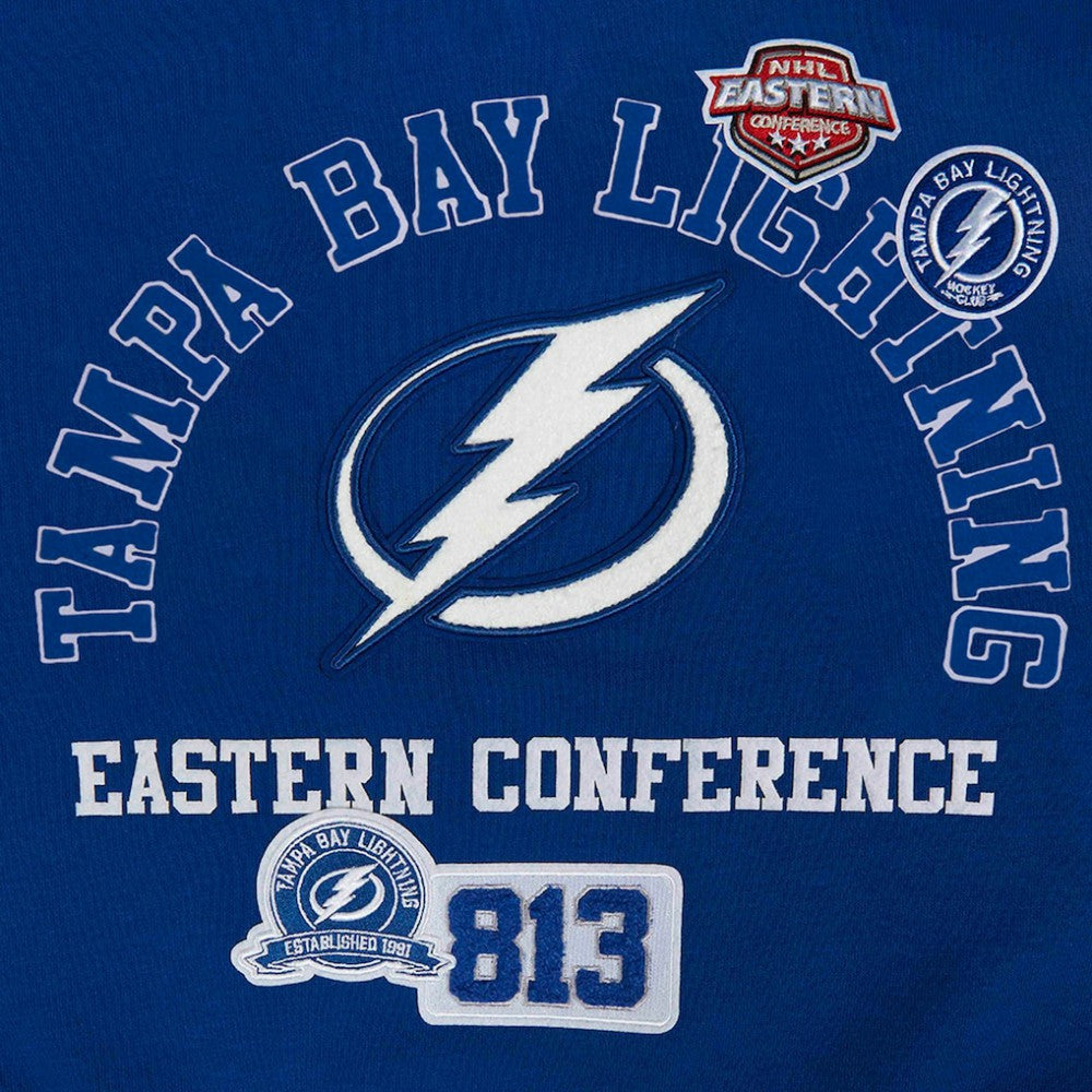 Tampa Bay Lightning Pro Standard Women's Area Code Cropped Pullover Sweatshirt - Blue Sweatshirts