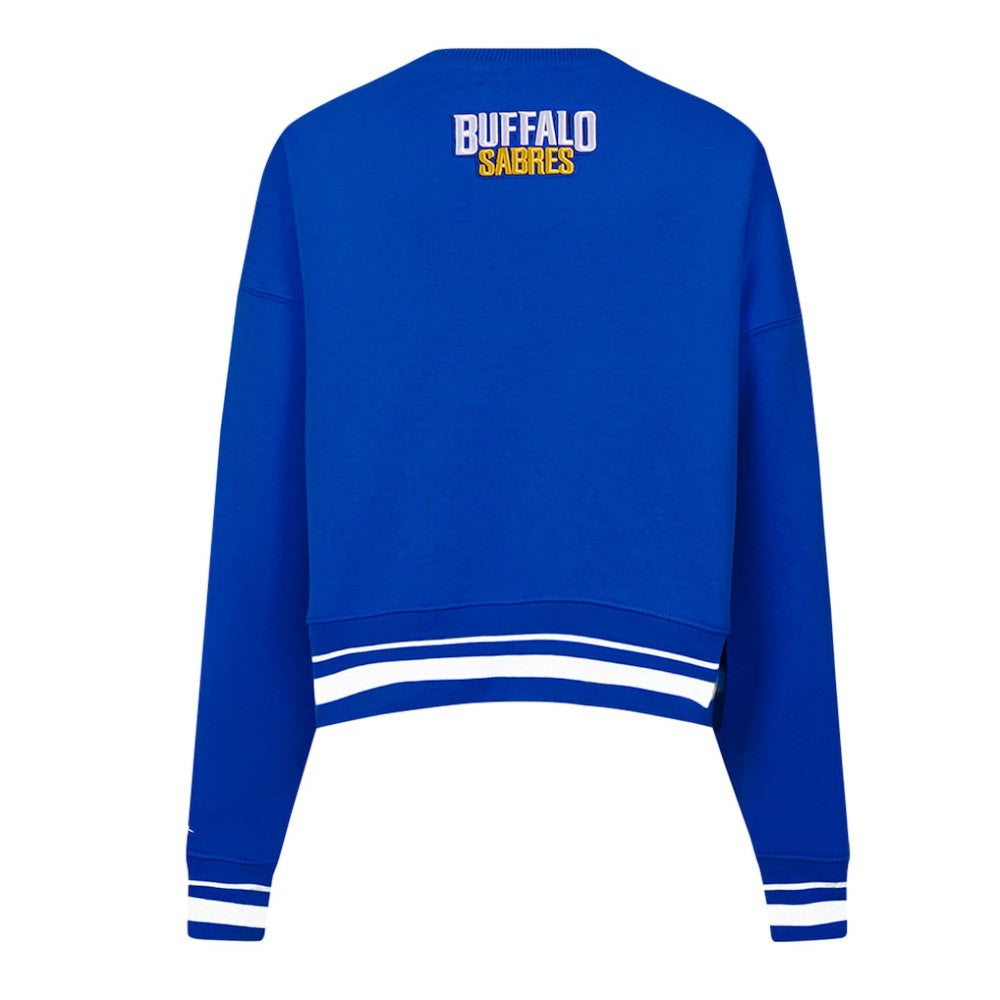 Buffalo Sabres Pro Standard Women's Area Code Cropped Pullover Sweatshirt - Royal Sweatshirts