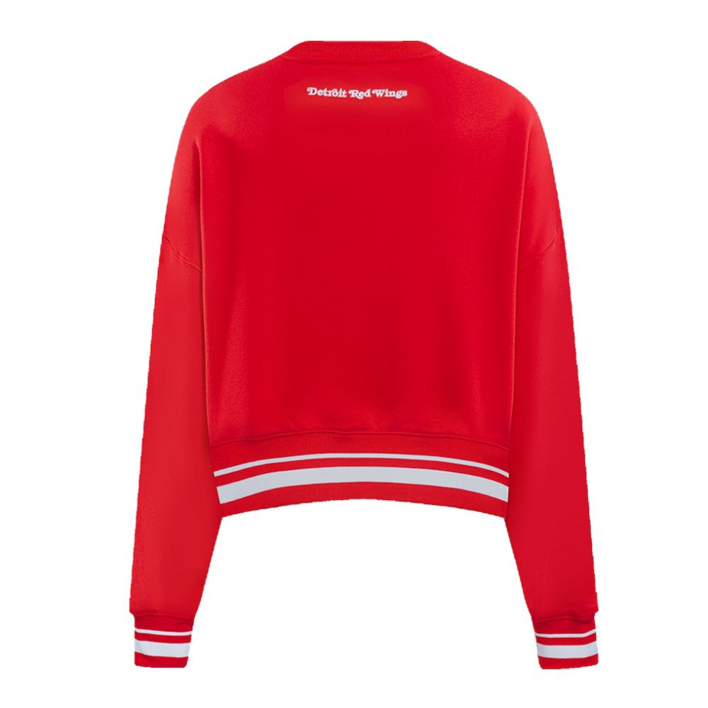 Detroit Red Wings Pro Standard Women's Area Code Cropped Pullover Sweatshirt - Red Sweatshirts