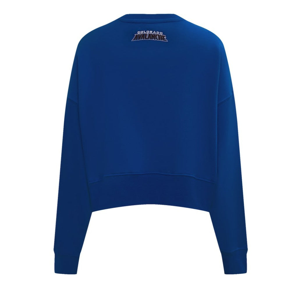 Colorado Avalanche Pro Standard Women's Area Code Cropped Pullover Sweatshirt - Blue Sweatshirts