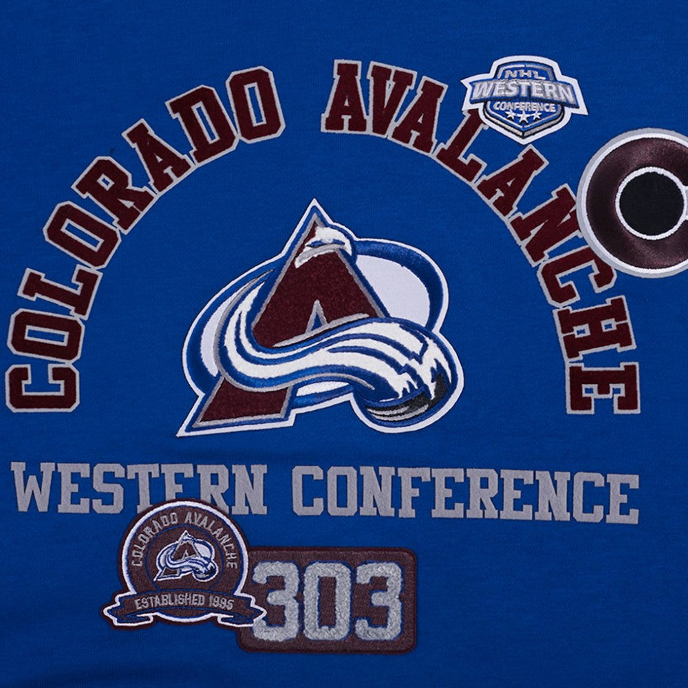 Colorado Avalanche Pro Standard Women's Area Code Cropped Pullover Sweatshirt - Blue Sweatshirts