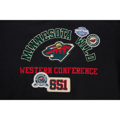Minnesota Wild Pro Standard Women's Area Code Cropped Pullover Sweatshirt - Black Sweatshirts