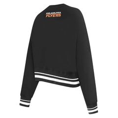 Philadelphia Flyers Pro Standard Women's Area Code Cropped Pullover Sweatshirt - Black Sweatshirts