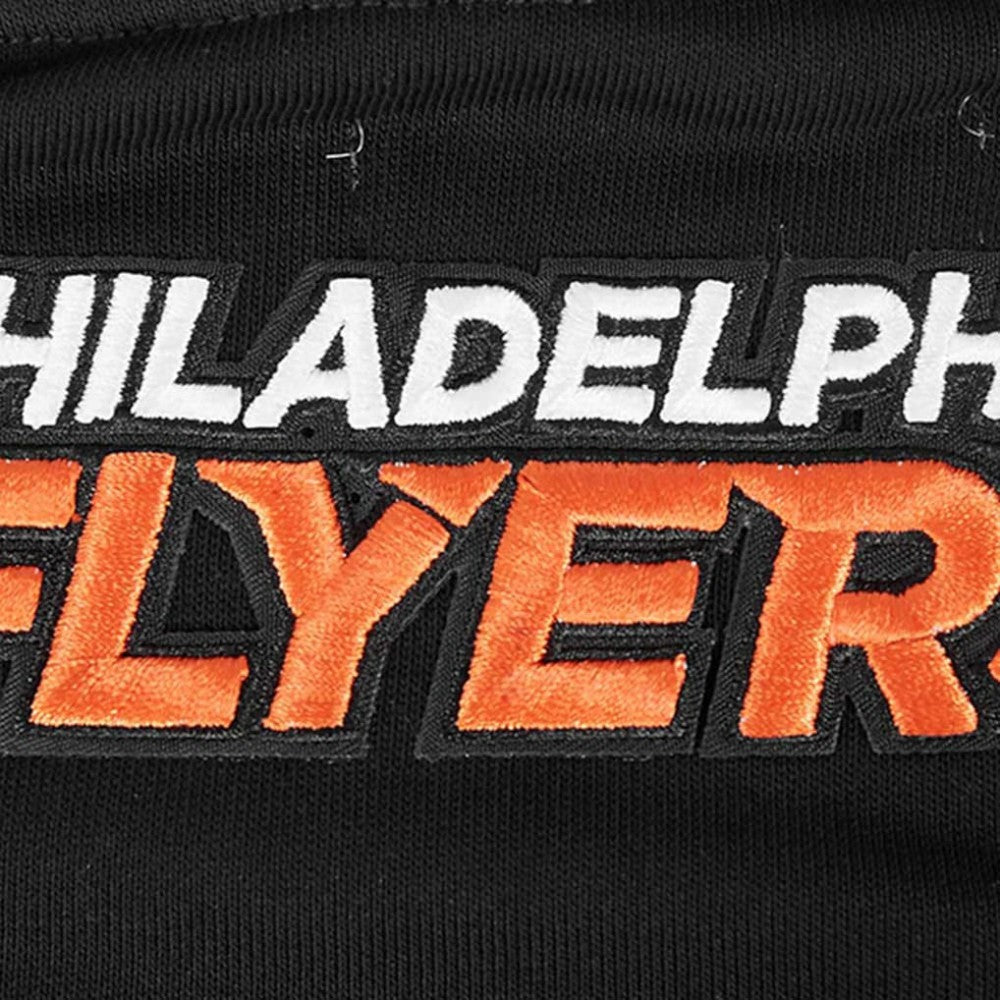 Philadelphia Flyers Pro Standard Women's Area Code Cropped Pullover Sweatshirt - Black Sweatshirts