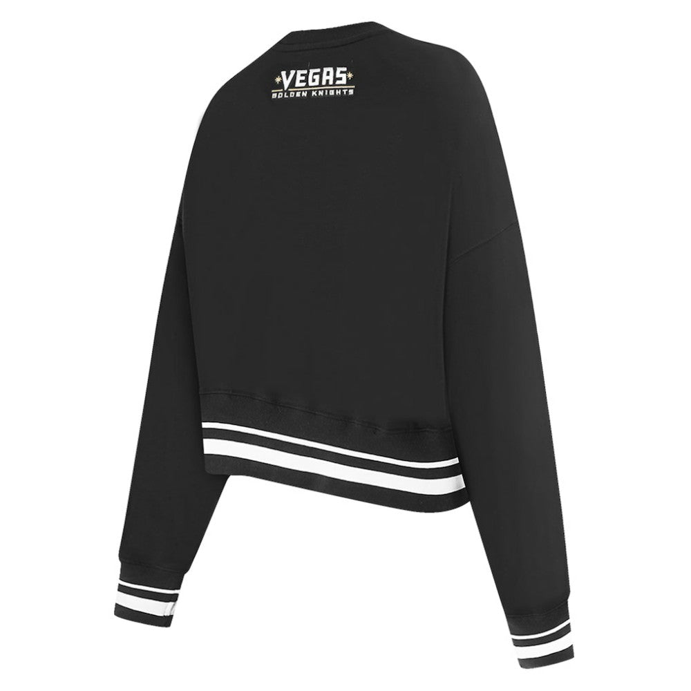 Vegas Golden Knights Pro Standard Women's Area Code Cropped Pullover Sweatshirt - Black Sweatshirts