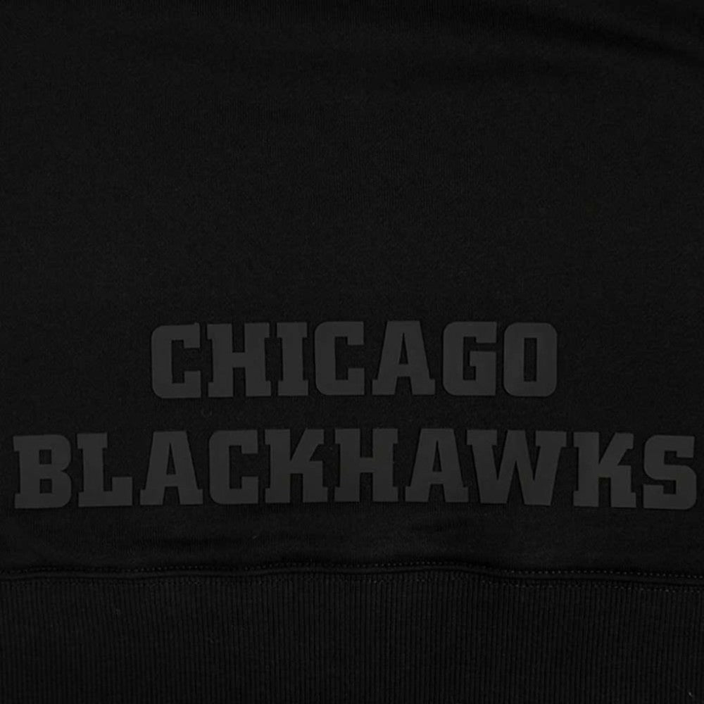 Chicago Blackhawks Pro Standard Women's Jewels Cropped Pullover Hoodie - Black Hoodies