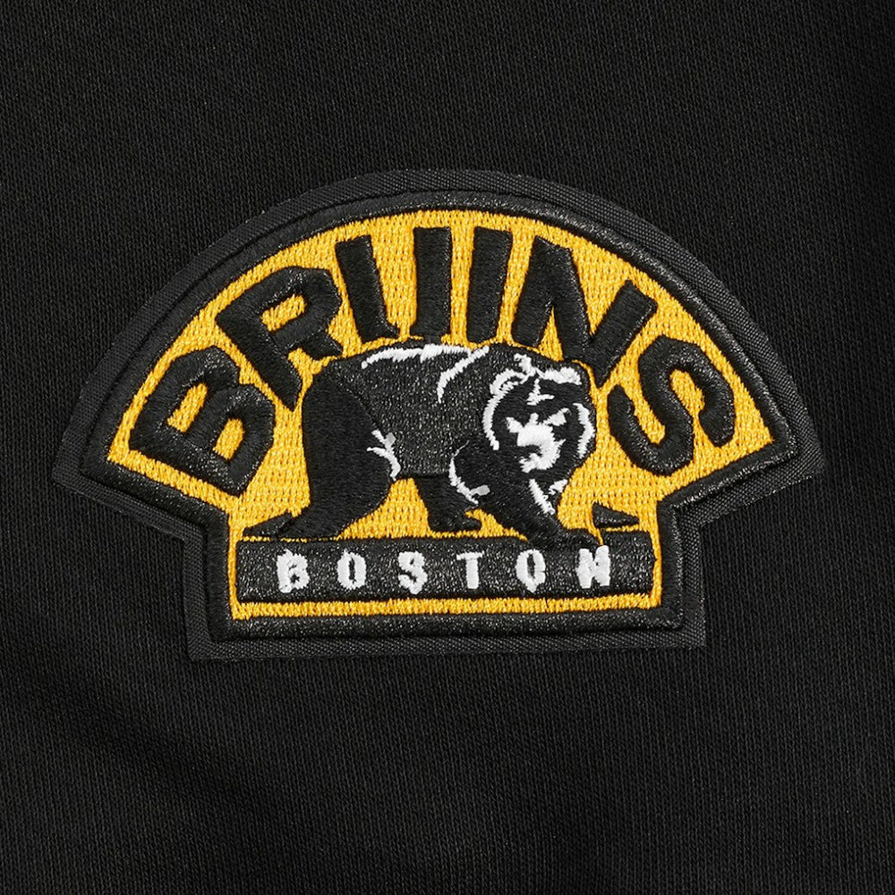 Boston Bruins Pro Standard Women's Jewels Cropped Pullover Hoodie - Black Hoodies