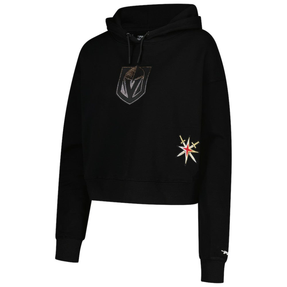 Vegas Golden Knights Pro Standard Women's Jewels Cropped Pullover Hoodie - Black Hoodies