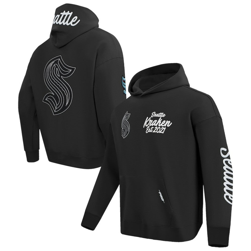 Seattle Kraken Pro Standard Paint the City Pullover Hoodie - Black Hoodies