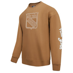 New York Rangers Pro Standard Paint the City Pullover Sweatshirt - Brown Sweatshirts