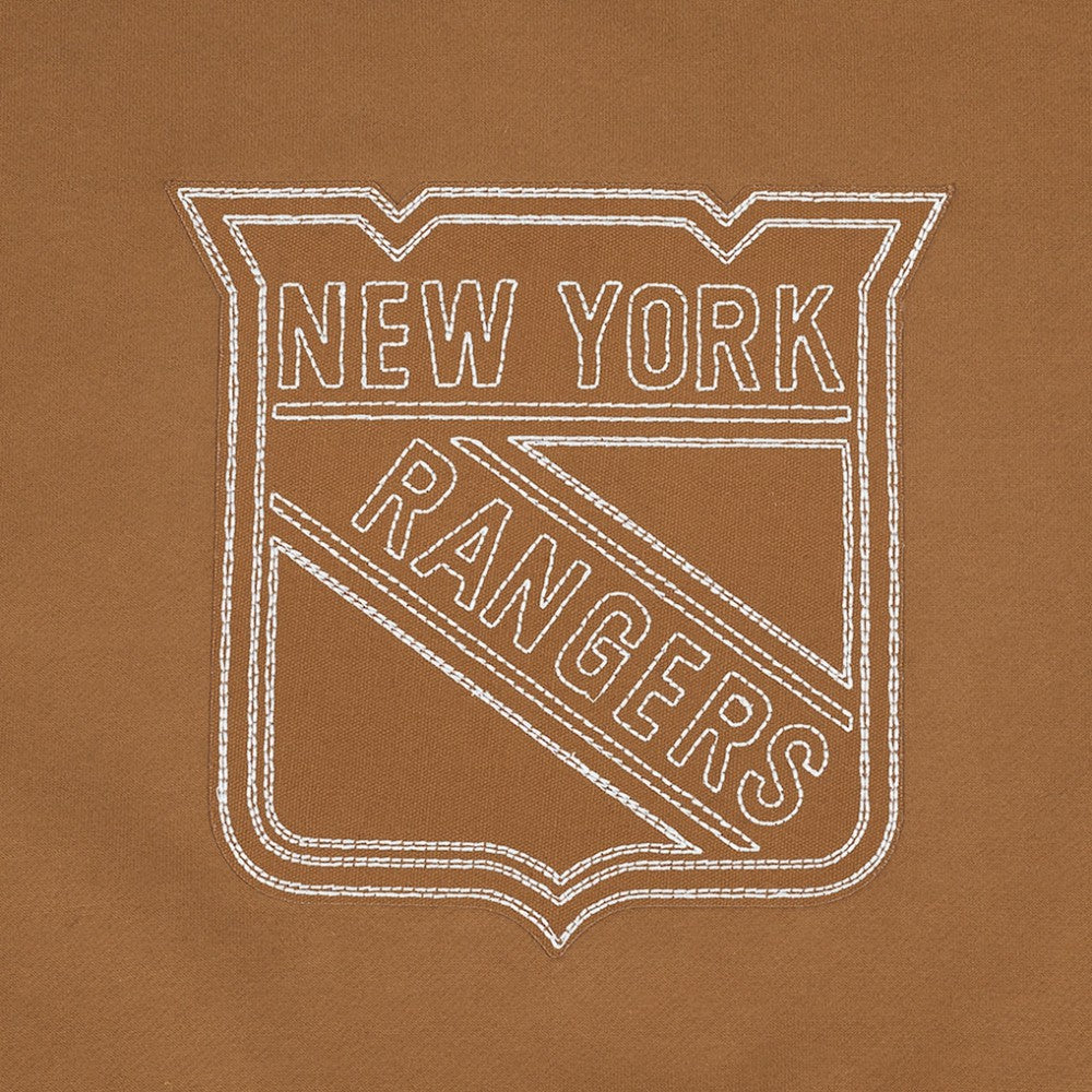 New York Rangers Pro Standard Paint the City Pullover Sweatshirt - Brown Sweatshirts