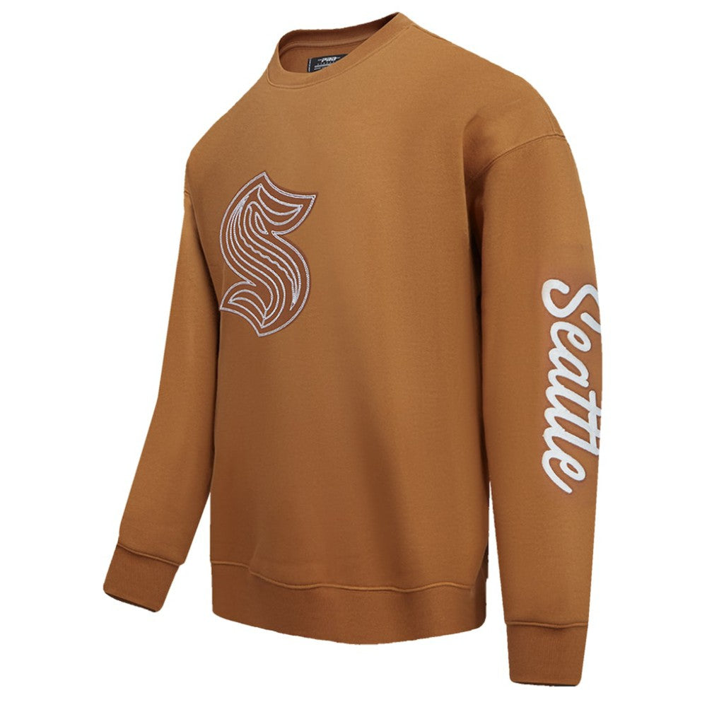 Seattle Kraken Pro Standard Paint the City Pullover Sweatshirt - Brown Sweatshirts