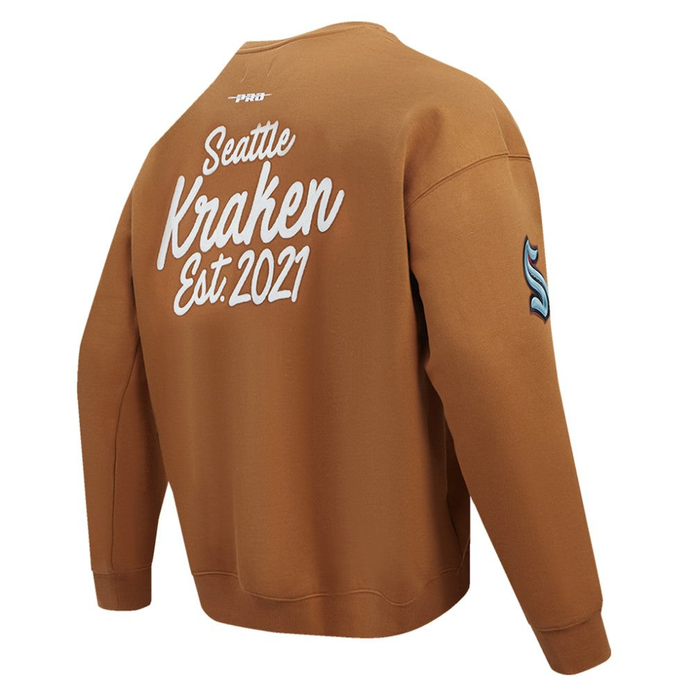 Seattle Kraken Pro Standard Paint the City Pullover Sweatshirt - Brown Sweatshirts