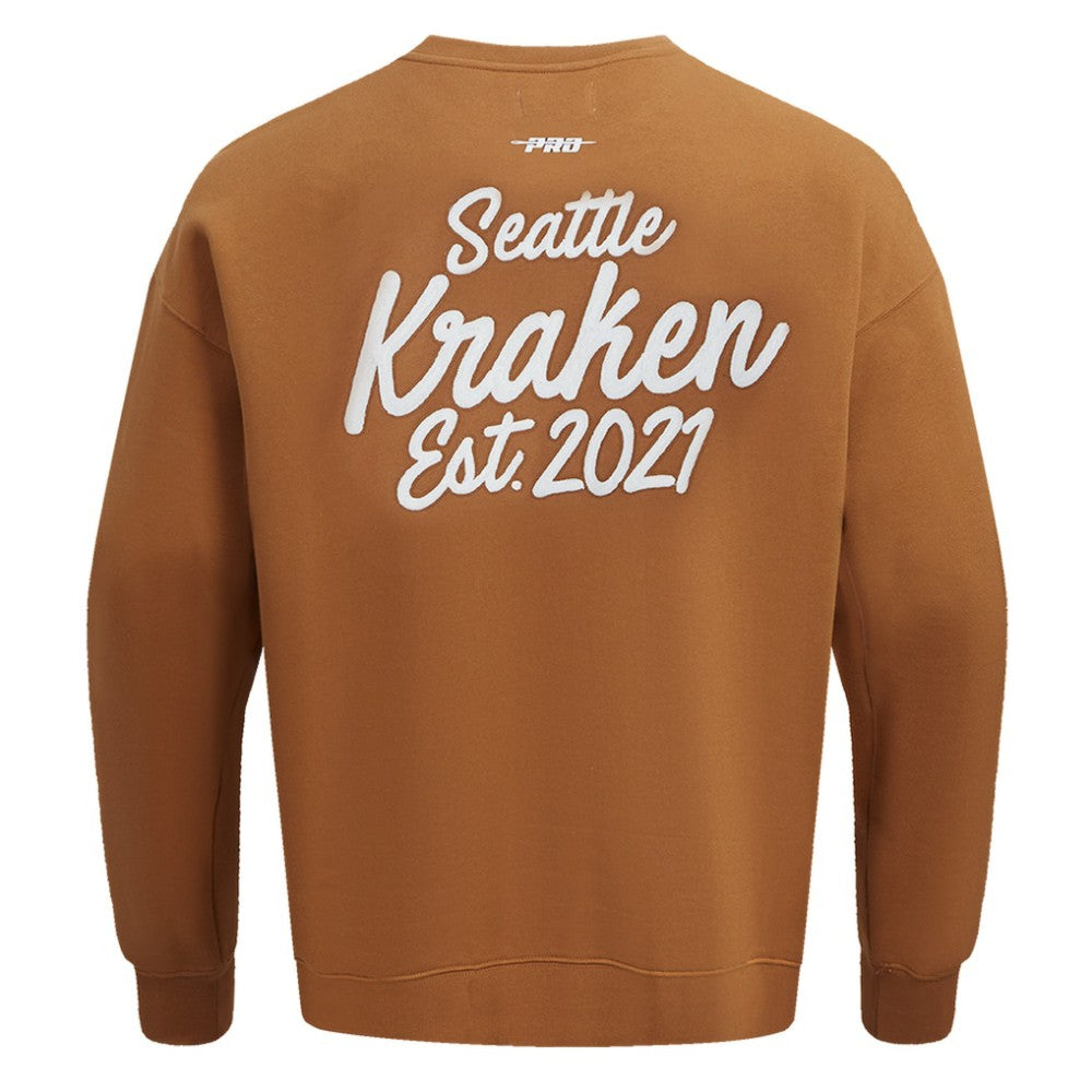 Seattle Kraken Pro Standard Paint the City Pullover Sweatshirt - Brown Sweatshirts