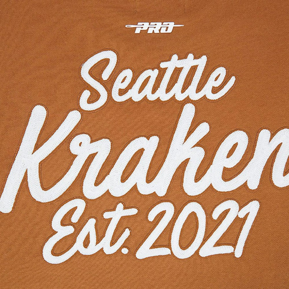 Seattle Kraken Pro Standard Paint the City Pullover Sweatshirt - Brown Sweatshirts