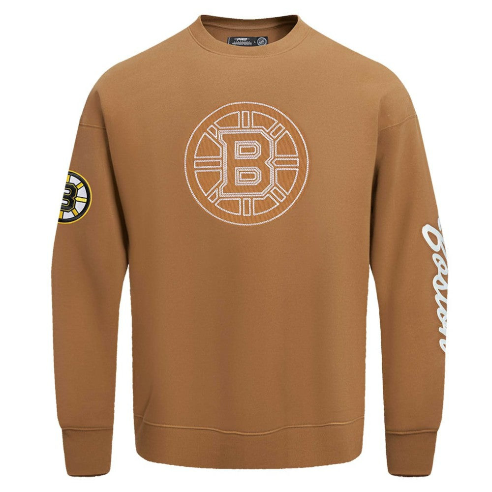 Boston Bruins Pro Standard Paint the City Pullover Sweatshirt - Brown Sweatshirts