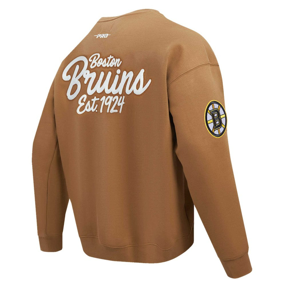 Boston Bruins Pro Standard Paint the City Pullover Sweatshirt - Brown Sweatshirts
