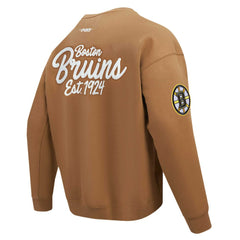 Boston Bruins Pro Standard Paint the City Pullover Sweatshirt - Brown Sweatshirts