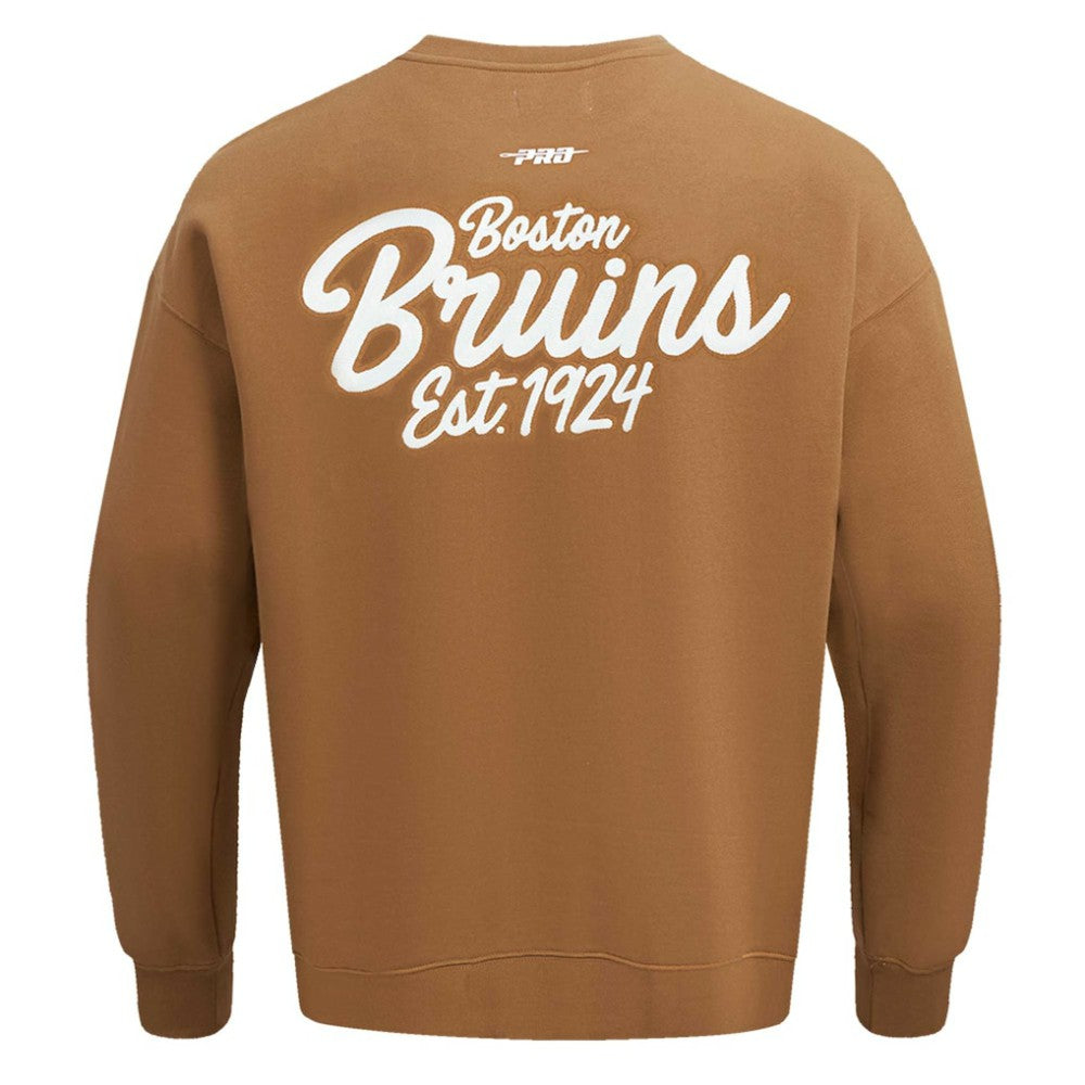 Boston Bruins Pro Standard Paint the City Pullover Sweatshirt - Brown Sweatshirts