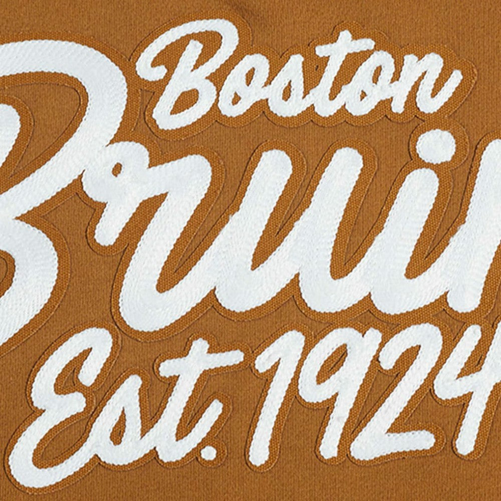 Boston Bruins Pro Standard Paint the City Pullover Sweatshirt - Brown Sweatshirts