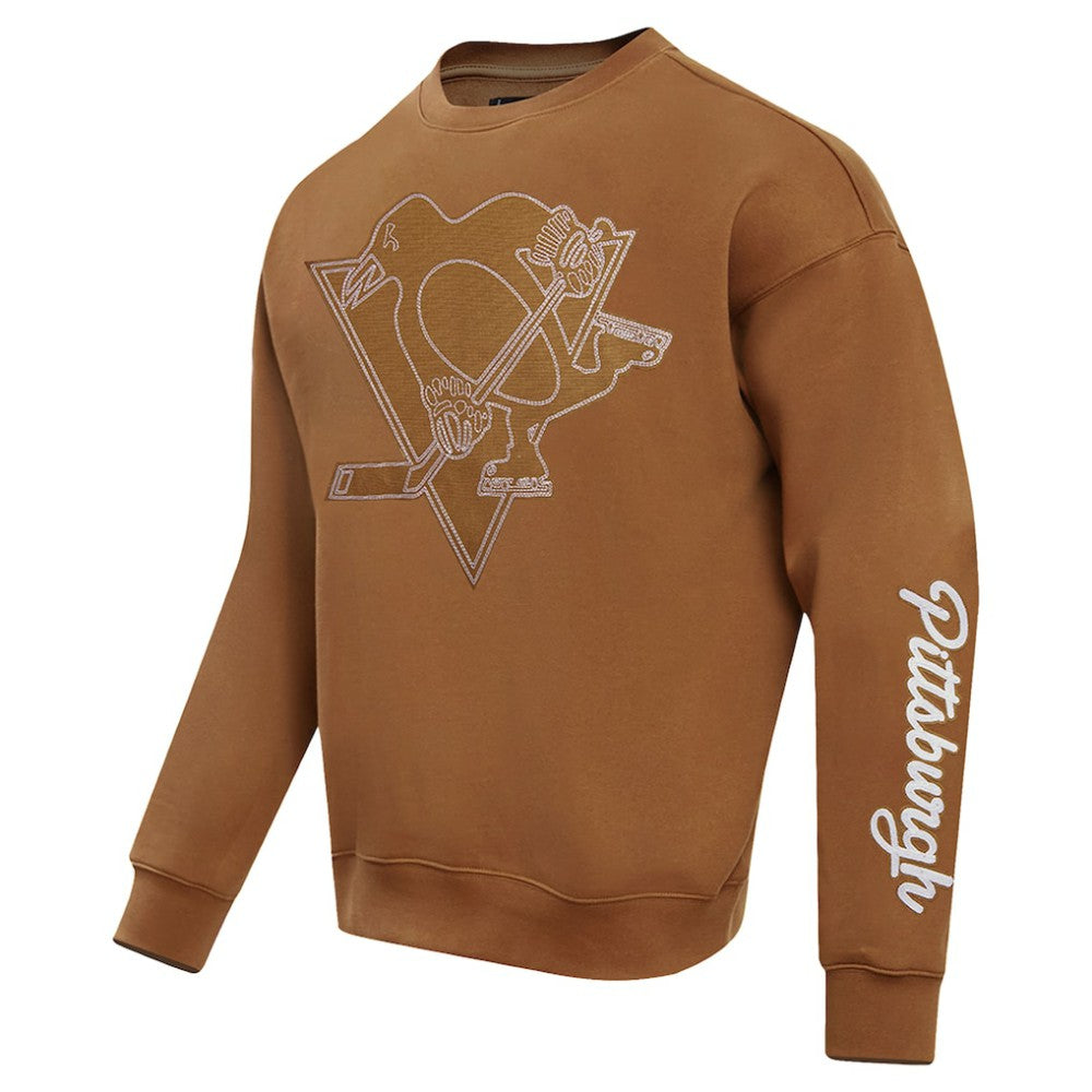 Pittsburgh Penguins Pro Standard Paint the City Pullover Sweatshirt - Brown Sweatshirts
