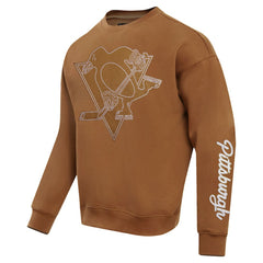 Pittsburgh Penguins Pro Standard Paint the City Pullover Sweatshirt - Brown Sweatshirts