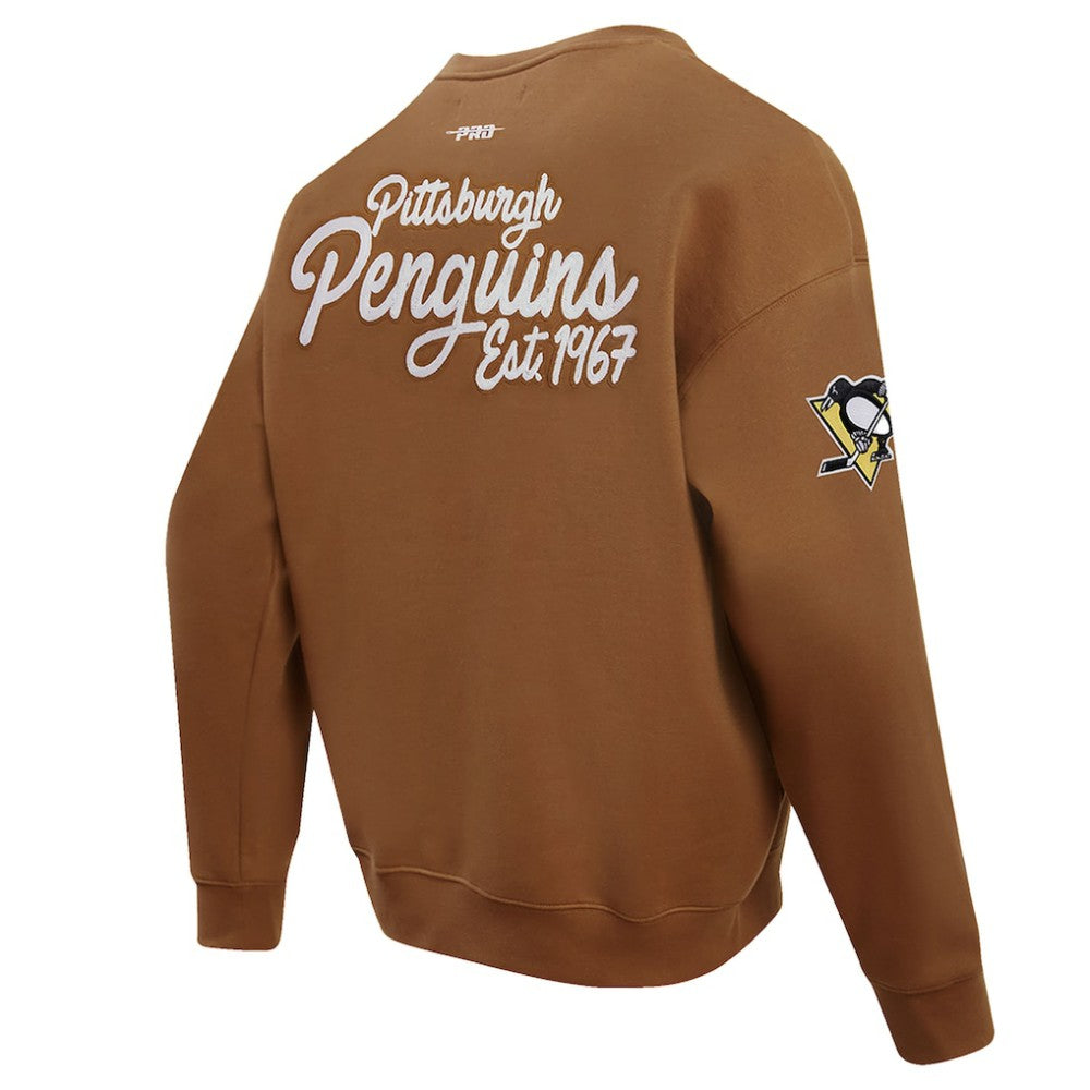 Pittsburgh Penguins Pro Standard Paint the City Pullover Sweatshirt - Brown Sweatshirts