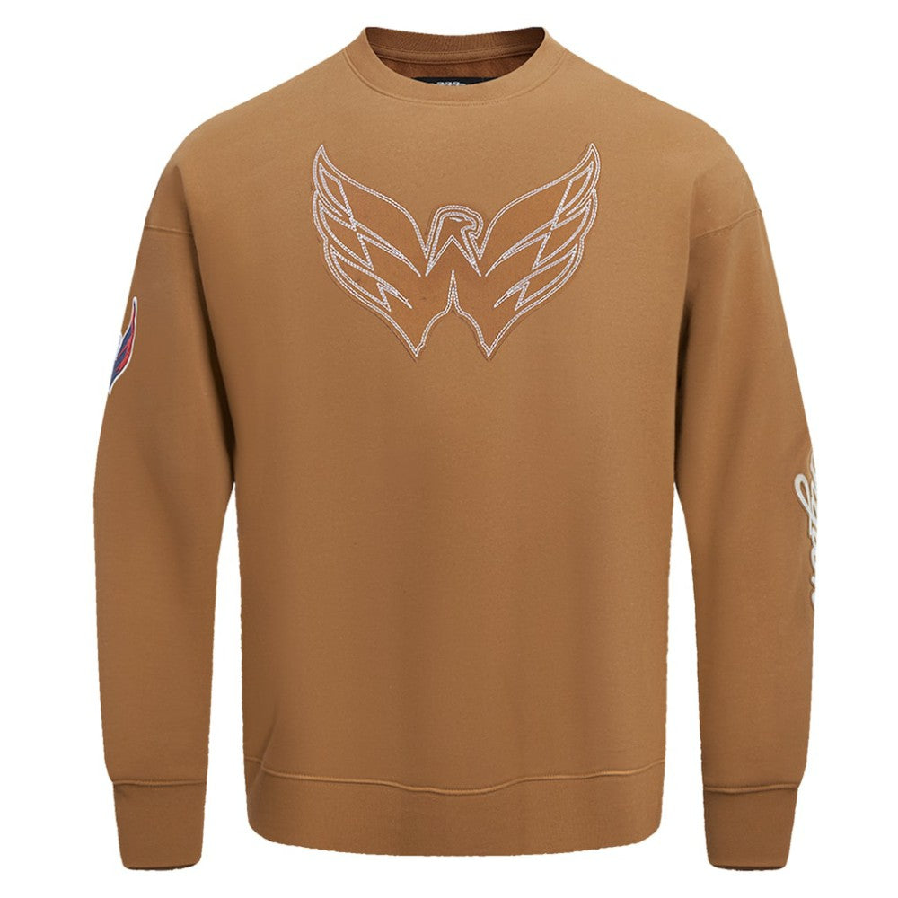 Washington Capitals Pro Standard Paint the City Pullover Sweatshirt - Brown Sweatshirts