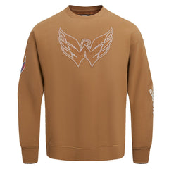 Washington Capitals Pro Standard Paint the City Pullover Sweatshirt - Brown Sweatshirts