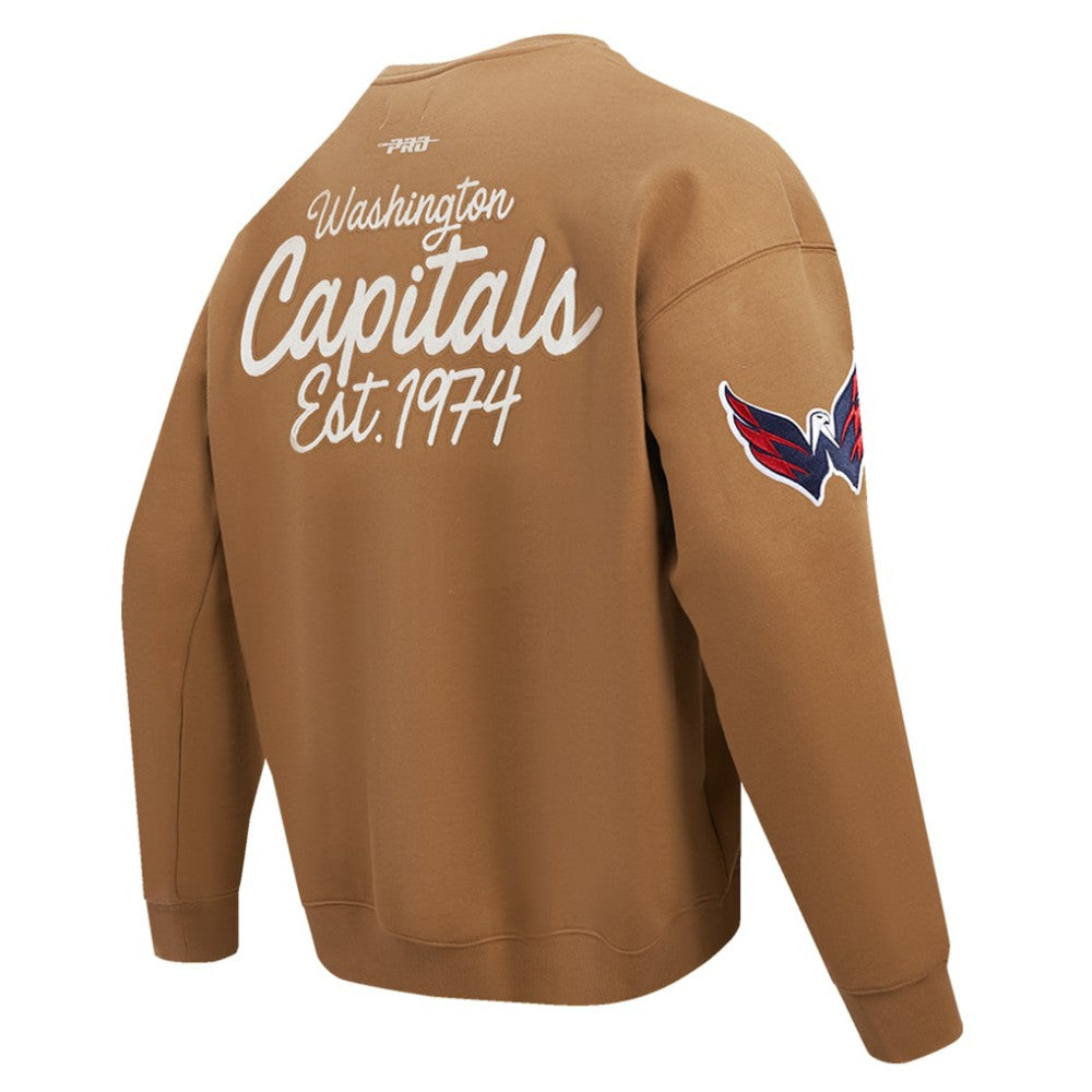 Washington Capitals Pro Standard Paint the City Pullover Sweatshirt - Brown Sweatshirts