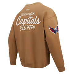 Washington Capitals Pro Standard Paint the City Pullover Sweatshirt - Brown Sweatshirts
