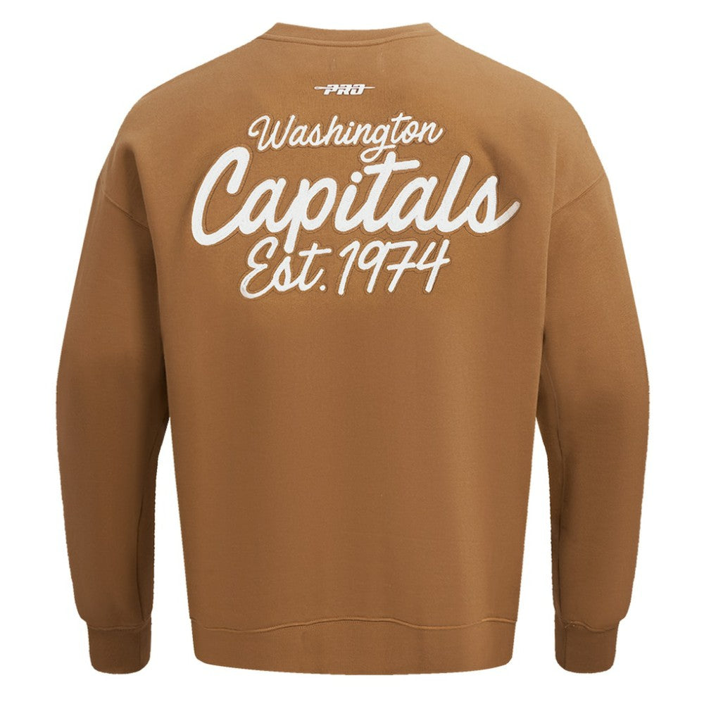 Washington Capitals Pro Standard Paint the City Pullover Sweatshirt - Brown Sweatshirts