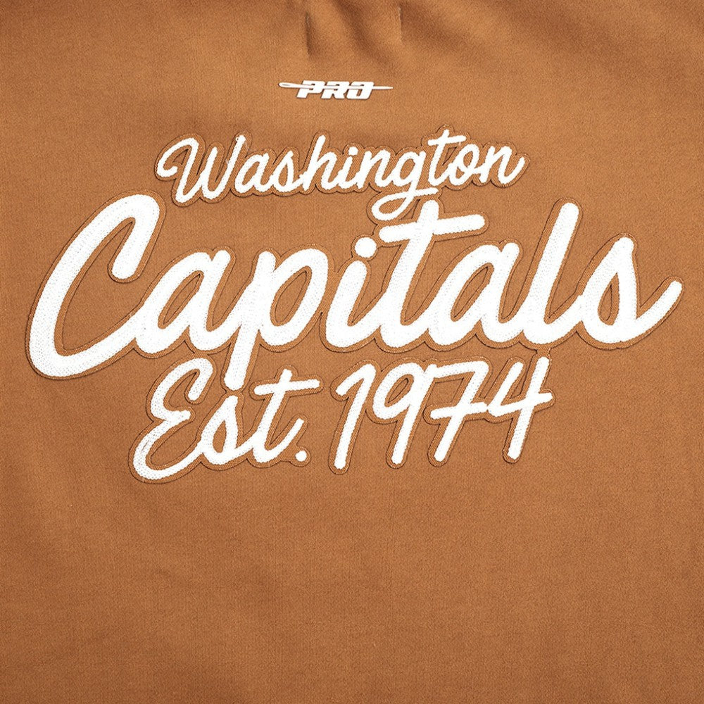 Washington Capitals Pro Standard Paint the City Pullover Sweatshirt - Brown Sweatshirts