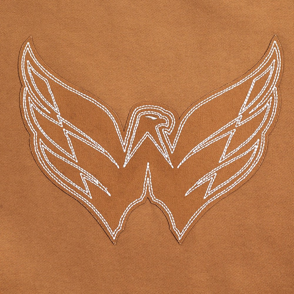 Washington Capitals Pro Standard Paint the City Pullover Sweatshirt - Brown Sweatshirts