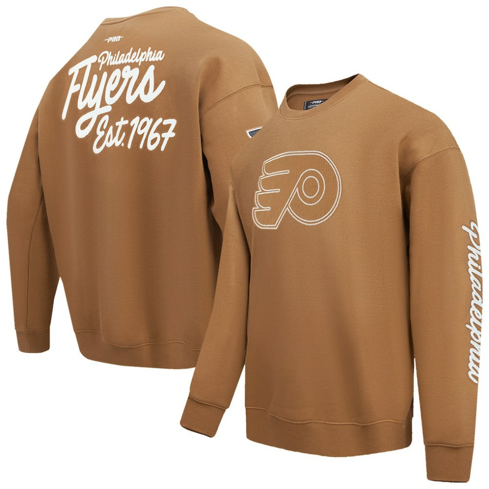 Philadelphia Flyers Pro Standard Paint the City Pullover Sweatshirt - Brown Sweatshirts