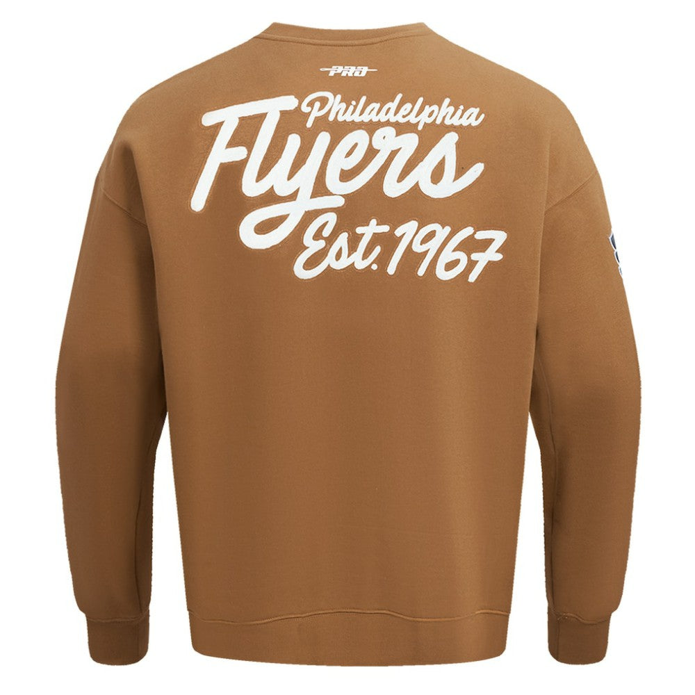 Philadelphia Flyers Pro Standard Paint the City Pullover Sweatshirt - Brown Sweatshirts