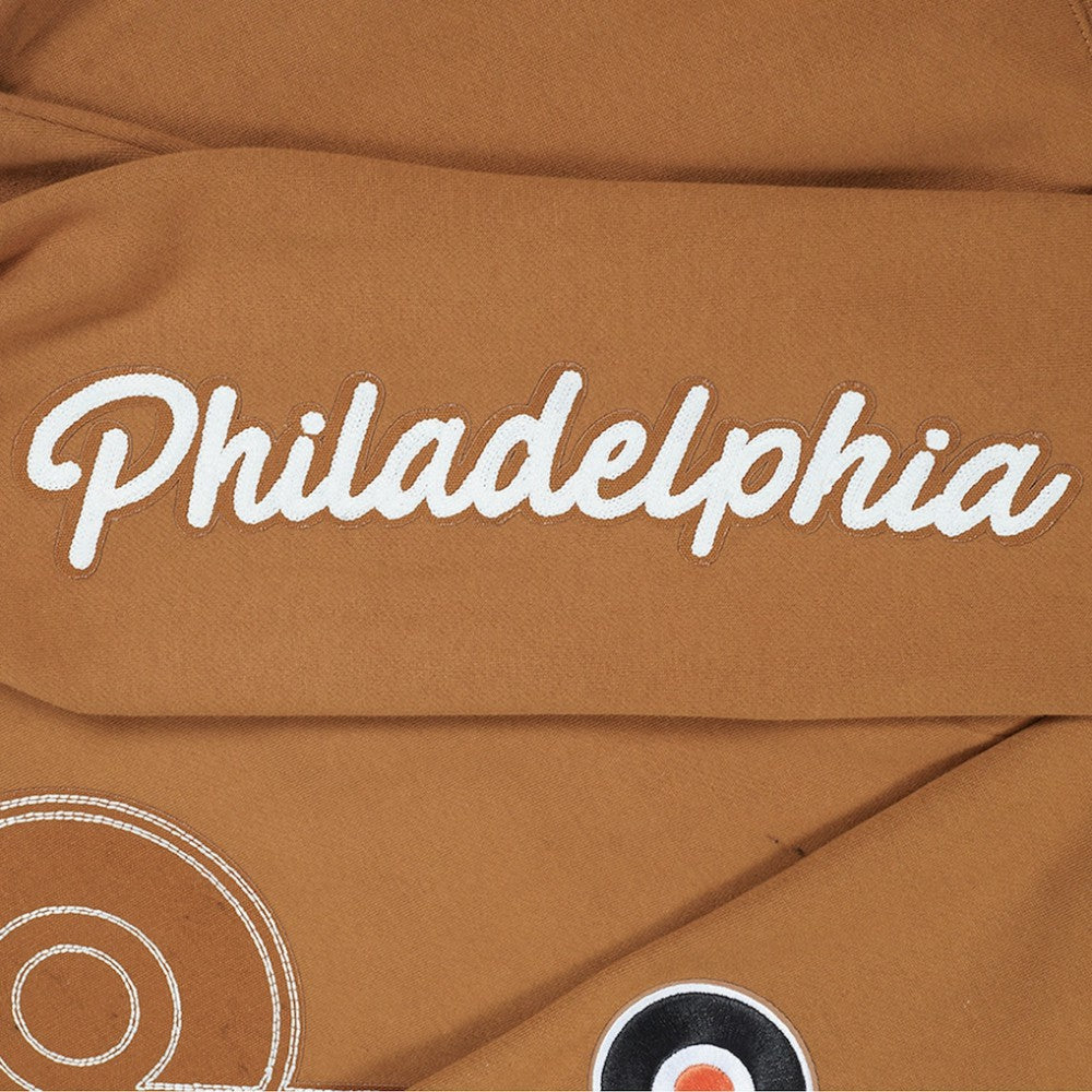 Philadelphia Flyers Pro Standard Paint the City Pullover Sweatshirt - Brown Sweatshirts