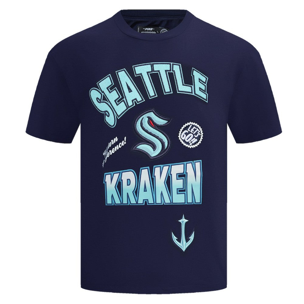 Seattle Kraken Pro Standard Turn It Up T-Shirt - Deep Sea Blue T-shirts