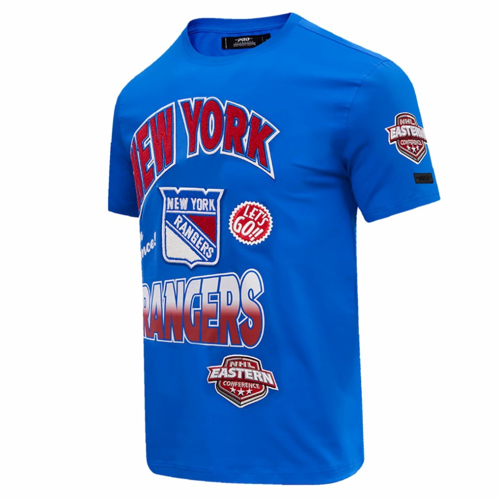 New York Rangers Pro Standard Turn It Up T-Shirt - Blue T-shirts