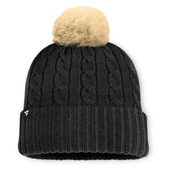 Jacksonville Jaguars Women's Cable Knit Cuffed Hat with Pom - Black sale