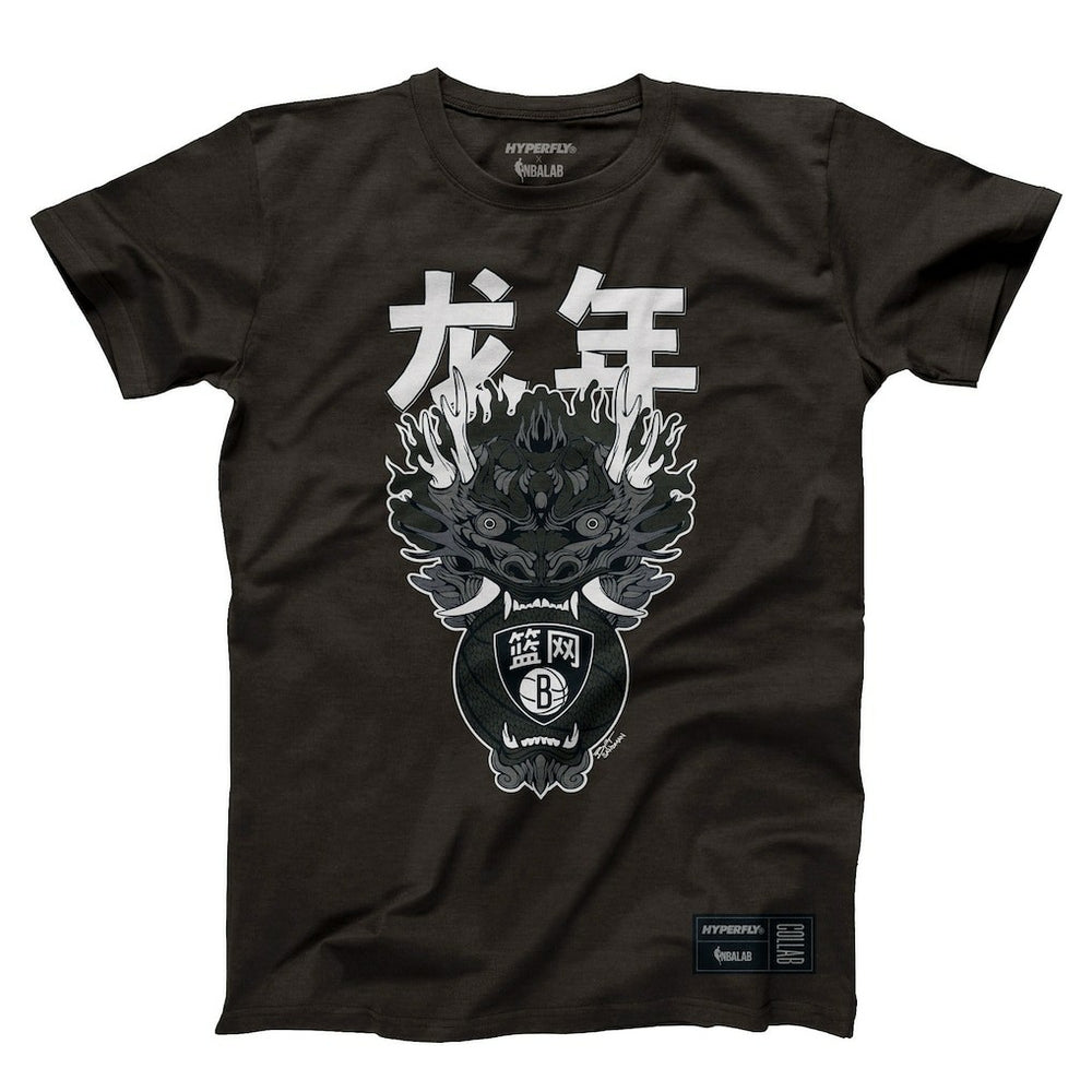 Brooklyn Nets Hyperfly Unisex Year of the Dragon Lunar New Year Collection T-Shirt - Heather Black on sale