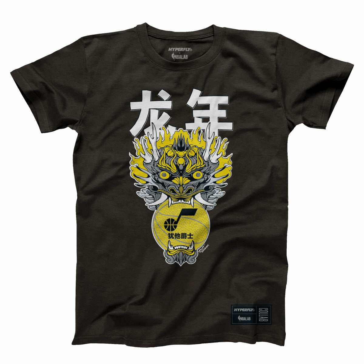Utah Jazz Hyperfly Unisex Year of the Dragon Lunar New Year Collection T-Shirt - Heather Black for sale