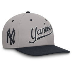 New York Yankees Cooperstown Collection Pro Performance Snapback Hat Gray/Navy