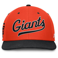San Francisco Giants Cooperstown Collection Pro Performance Snapback Hat Orange/Black