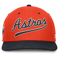 Houston Astros Cooperstown Collection Pro Performance Snapback Hat Orange/Navy