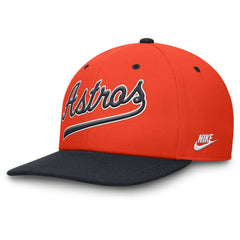 Houston Astros Cooperstown Collection Pro Performance Snapback Hat Orange/Navy