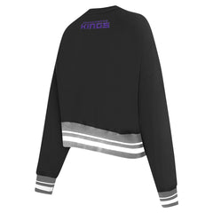 Sacramento Kings Pro Standard Women's Area Code Cropped Pullover Sweatshirt - Black sale