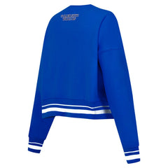 Golden State Warriors Pro Standard Women's Area Code Cropped Pullover Sweatshirt sale - Royal for sale