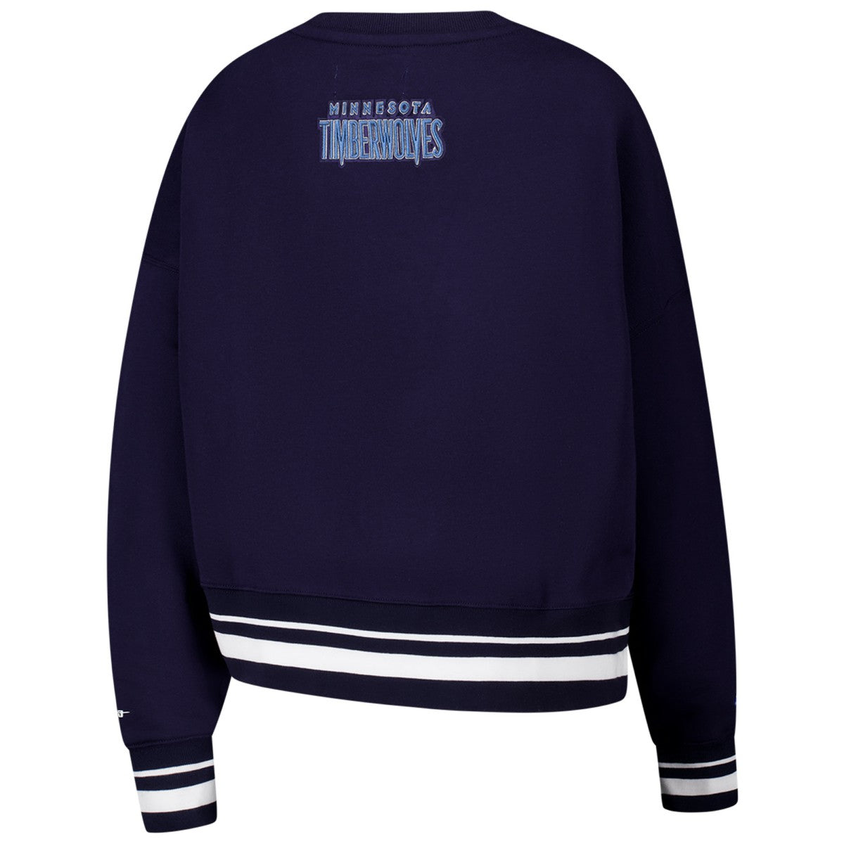 Minnesota Timberwolves Pro Standard Women's Area Code Cropped Pullover Sweatshirt - Navy sale