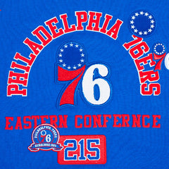 Philadelphia 76ers Pro Standard Women's Area Code Cropped Pullover Sweatshirt - Royal cheap
